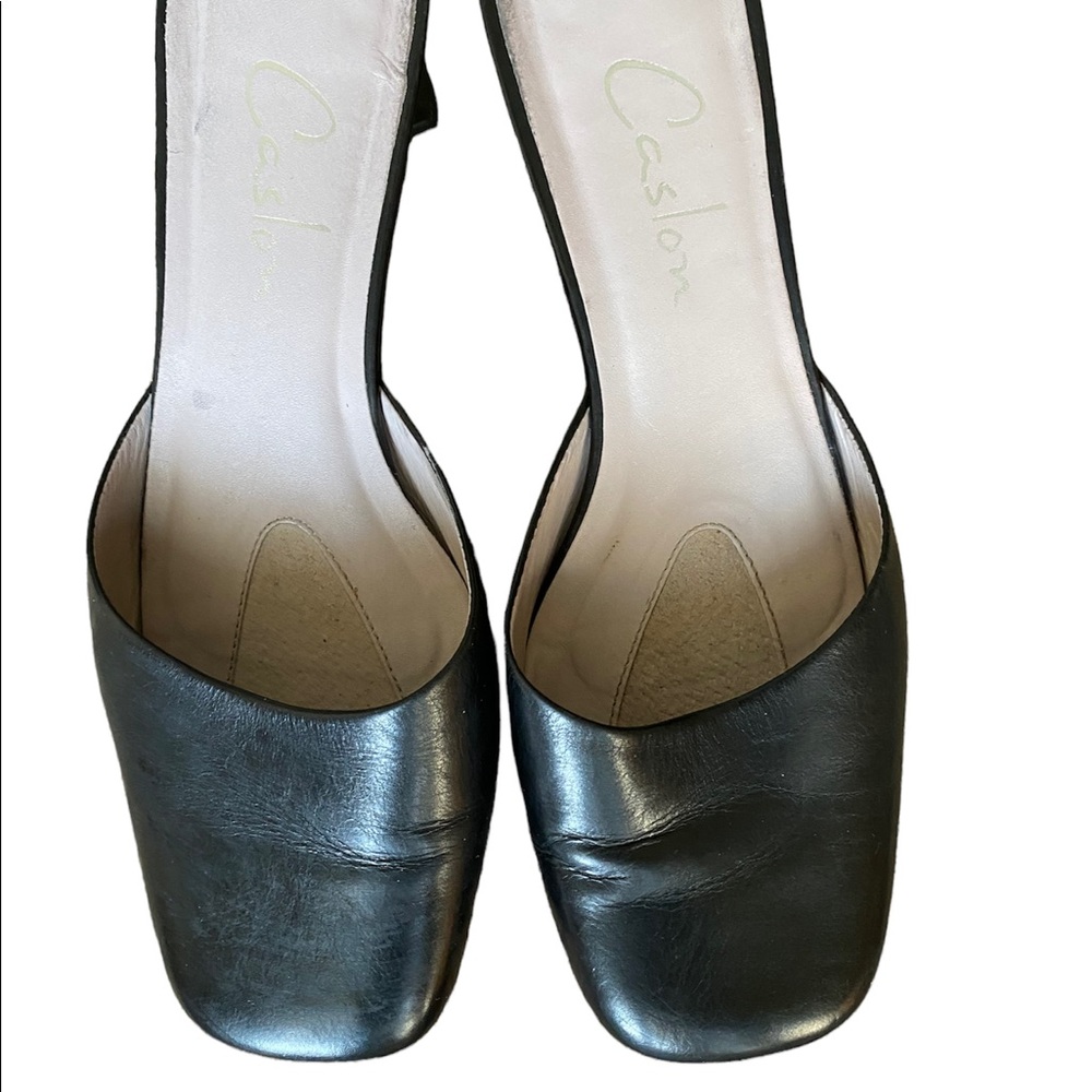 Caslon Sz 7M Black" Rox" Round Toe Leather Mules - Picture 3 of 5